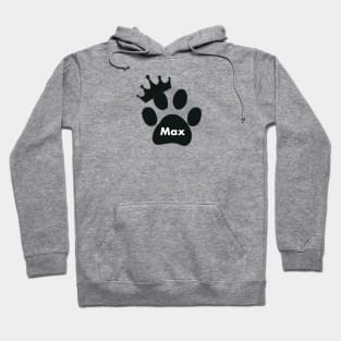 Max cat name made of hand drawn paw prints Hoodie